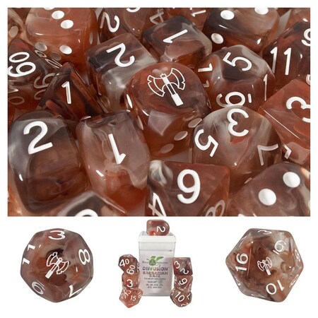 Role 4 Initiative Diffusion Barbarian Rage Dice - Set of 7 R4I50521-7C-S